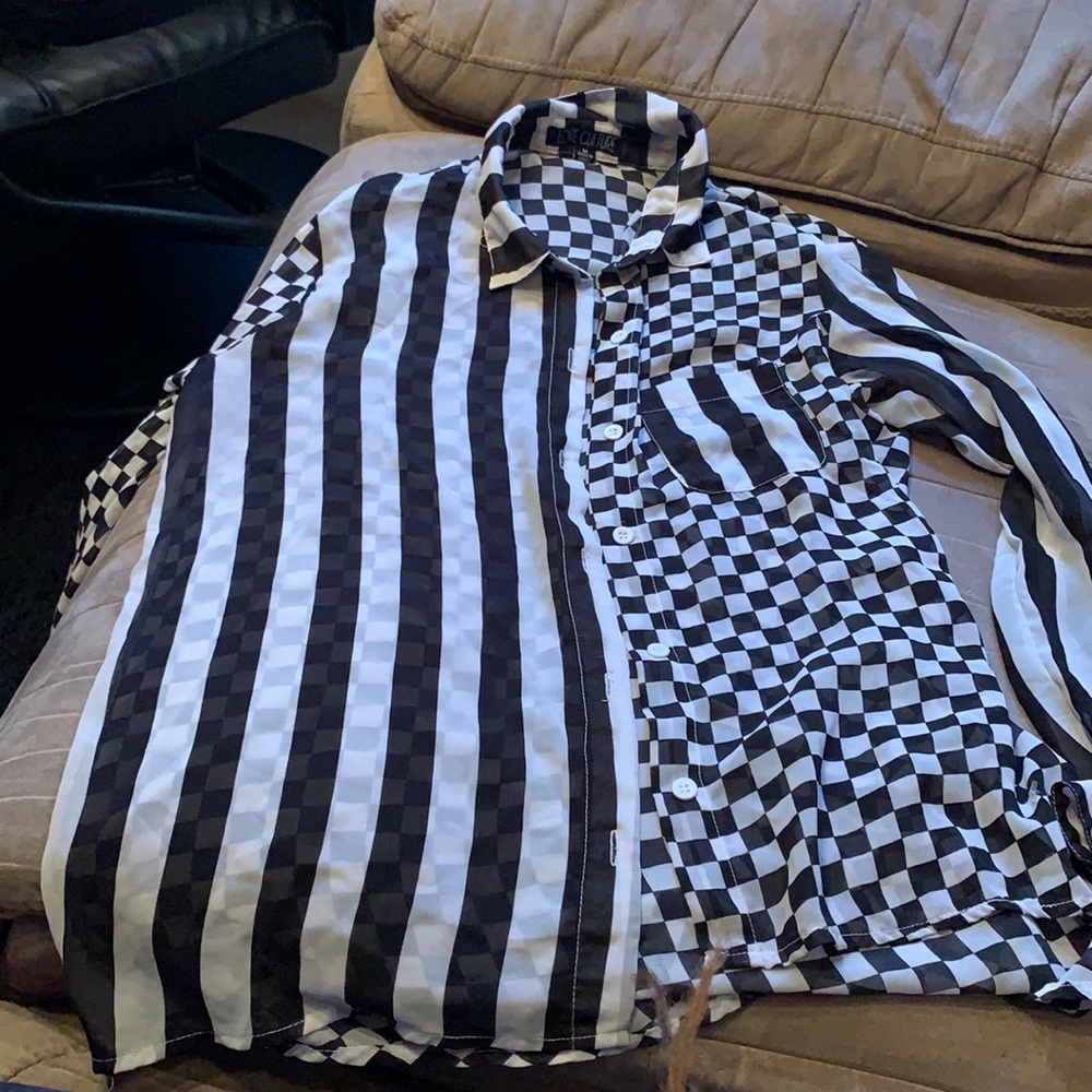 Beautiful all Purpose checker sheer Blouse